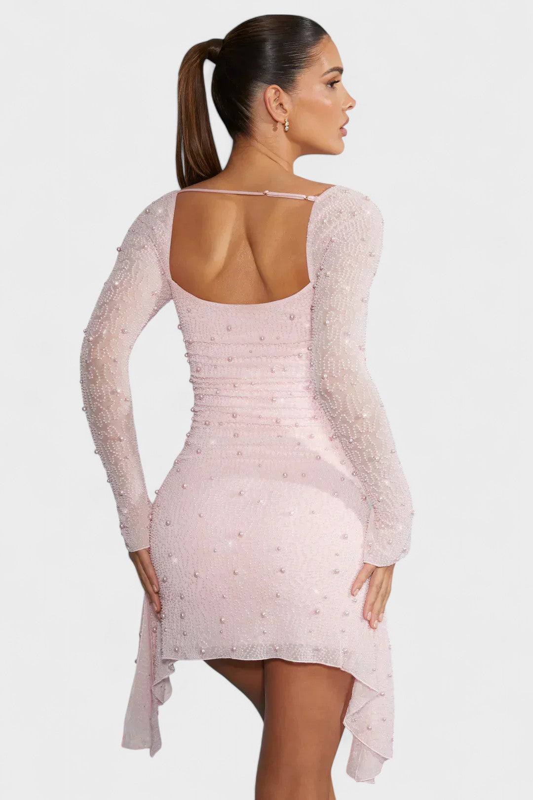 Sónia - Vestido Mini com Brilho e Decote