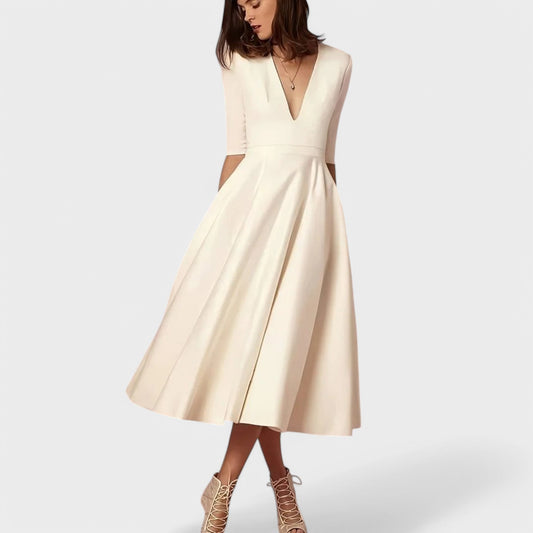 Helena - Vestido elegante com decote em V