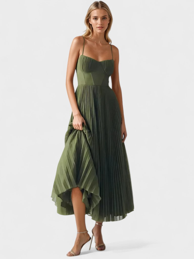 Melissa - Vestido Midi Plissado