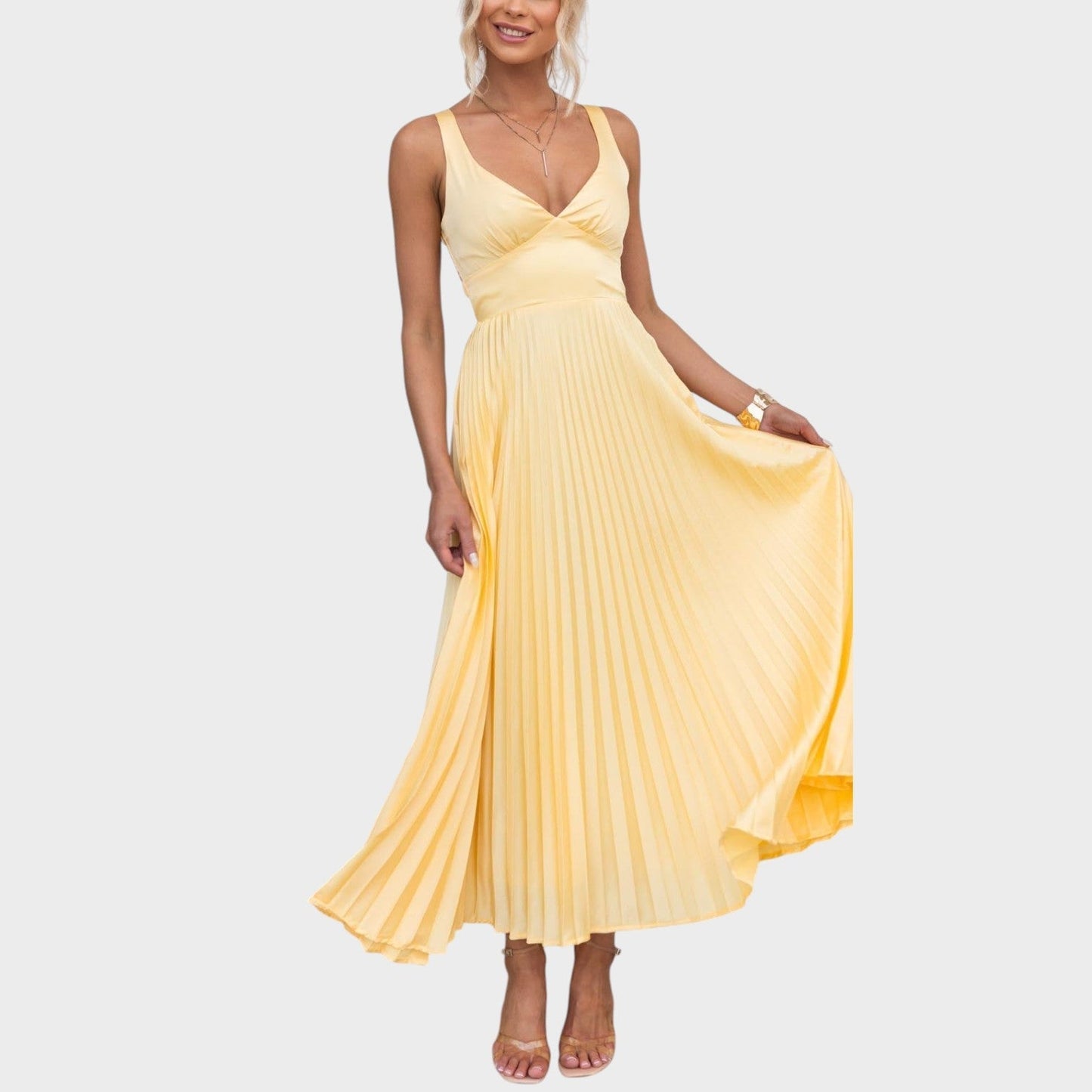 Camila - Vestido maxi amarelo