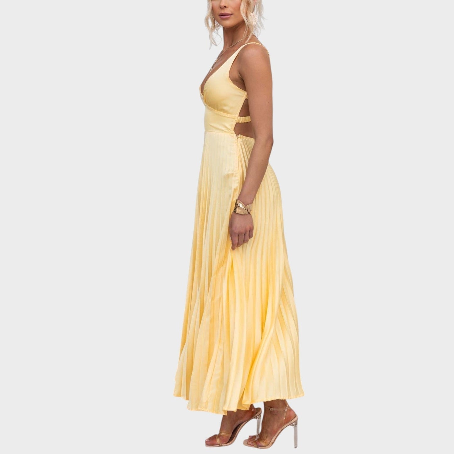Camila - Vestido maxi amarelo