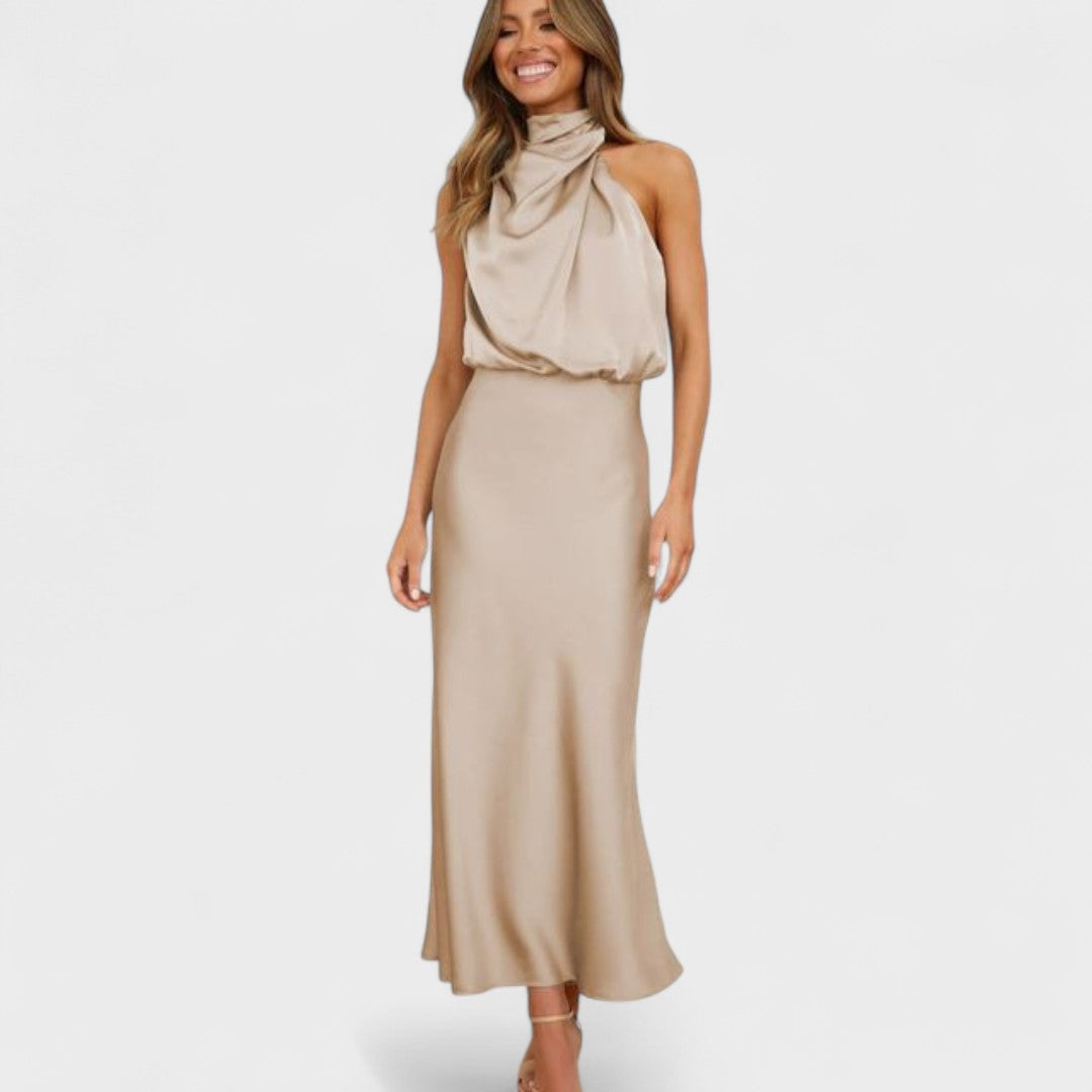 Laura - Vestido Longo de Festa em Cetim