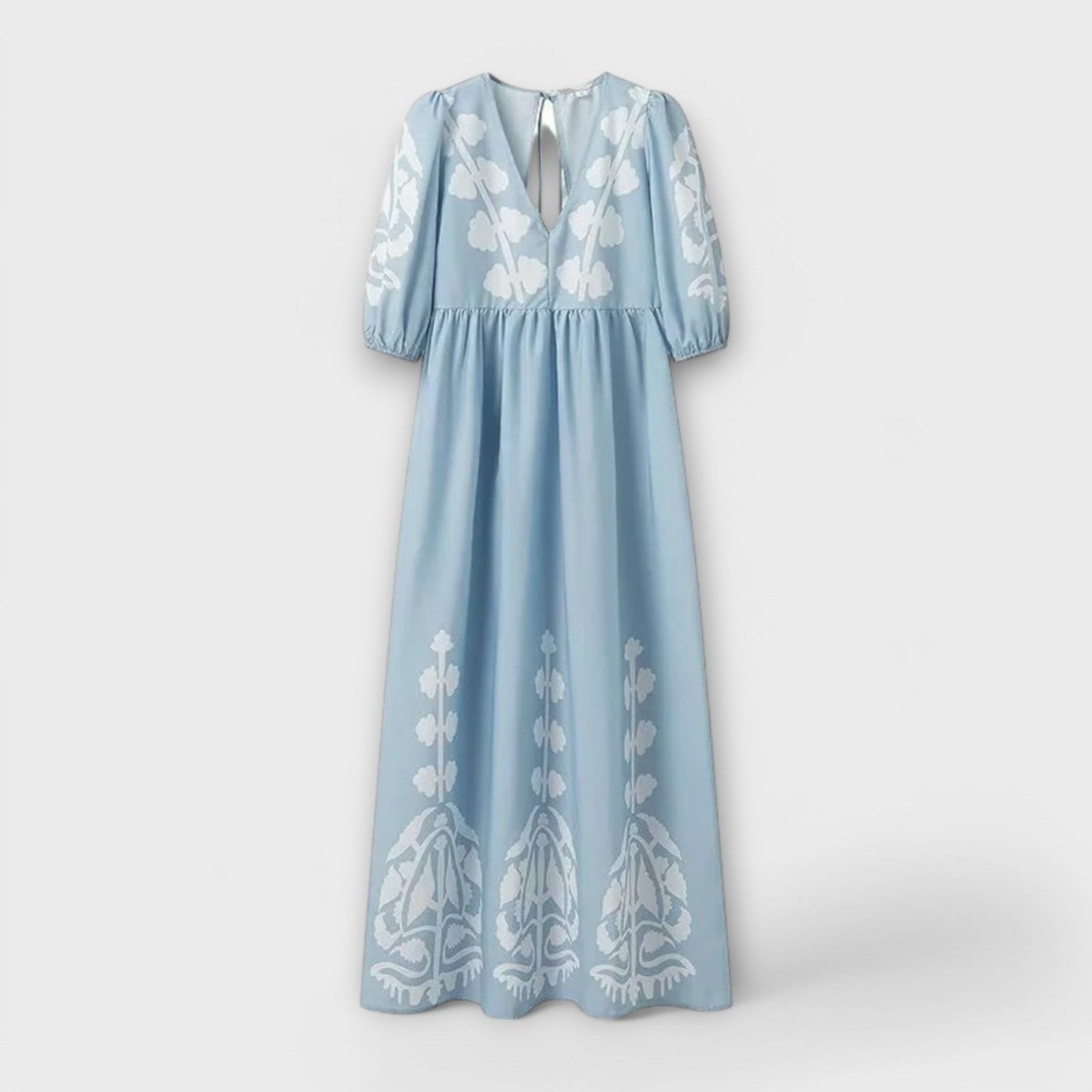 Sílvia - Vestido Estampado para uma Elegância sem Esforço